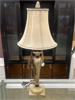 30" tall Golden Lamp with Tassle