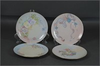 Set of 4 Vintage Hand Painted Plates