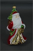 Glass Ornament Santa