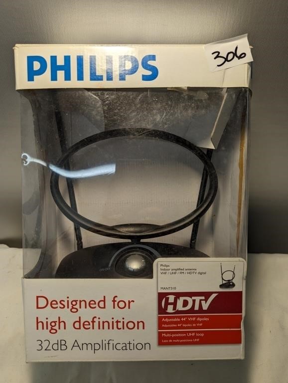 Philips, 32dB Amp Indoor Antenna