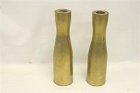 8.5" Brass Candle Holder Pair