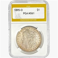 1895-O Morgan Silver Dollar PGA MS61