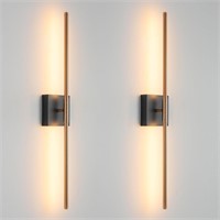 $160  Wall Sconces Set of Two Black and Brass Gold