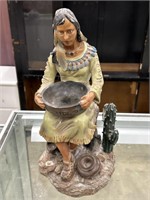 13" Native American Lady with Bowl (one chip)