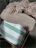 Lot of throw blanket napkins placemats