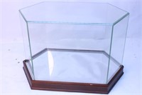 14" Glass Top Mirrored Bottom Display Case