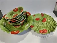 Royal Bayreuth  salad bowl and plate