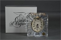 Cristal d'Arques Crystal Clock  NIB
