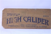 High Caliber Wood Crate End Grapes