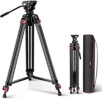 NEEWER 74" Pro Video Tripod with Fluid Head. Heavy