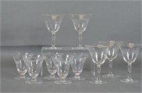 10 Vintage Cut Glasses