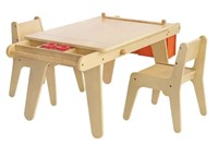 MEEDEN CHILDRENS ART TABLE W/CHAIRS TABLE