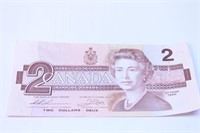 $2 Canada Dollar Bill