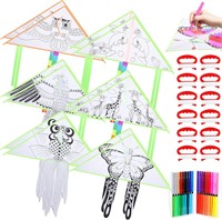 12 Pcs 39.3in DIY Kite Making Kit w/ Pens