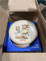 Hand painted M.J. Hummel decorative plates