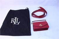 Ralph Lauren Red Purse With Bag