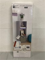 Relaxed Living 3-Cube Organizer Gray
