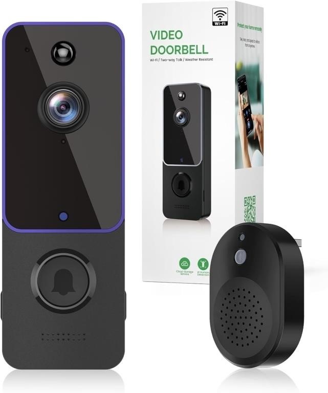 Wireless Doorbell Camera  Smart Cam  HD View  Nigh