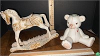 Rocking horse and teddy
