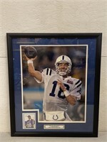 Framed Peyton Manning Colts Rookie Card