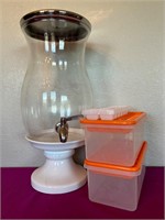 Ceramic Stand & Plastic Water Jug