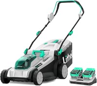 Litheli Cordless Lawn Mower Battery-Powered 17 Inc