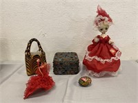Artmark Doll, Glass Elizabeth Evening Bag,& More