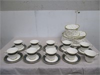 9 ROYAL DOULTON "CARLYLE" CUPS & SAUCERS