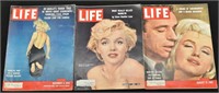 (3) LIFE Magazines Marilyn Monroe '59, '60, '64