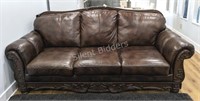 Elegant Leather Classic Three Seater Couch 2-2