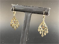 Pair of 14kt gold dangle earrings, made in Turkey,