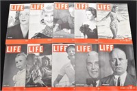 (10) LIFE Magazines from 1939 Jan - Sept