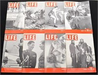 (8) LIFE Magazines from 1940 Jan - Feb