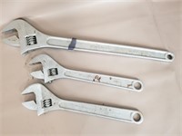 3pc Westward Adjustable Alloy Steel Wrenches 24"