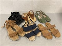 6 Pair Of Women's Sandals Size 11