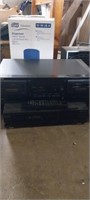 Sony stereo cassette deck and Sanyo vcr