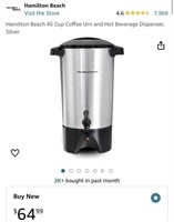45 Cup Coffee Dispenser (Open Box, New)