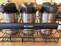 (3) Bunn Coffee Dispensers with Holding Station
