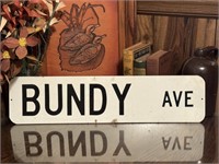Bundy Avenue Vintage Street Sign