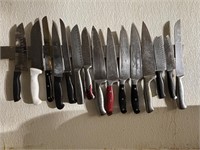 (15) Various Style and Size Kitchen Knives