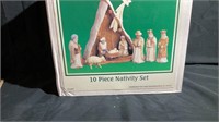 Handcrafted 10 Piece Nativity Set