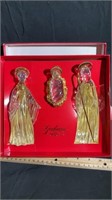 Gorham Crystal/Gold Nativity Set