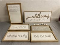 6 Pc. Wall Sign Decorations