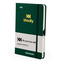 Moodify A5 Leather Dotted Notebook (Green)