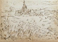 Drawing on paper ,Vincent Van Gogh