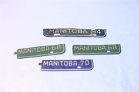 Vintage Manitoba License Plate Tag Lot