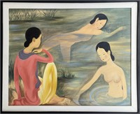 Oil painting on canvas ,Vu-Cao Dam