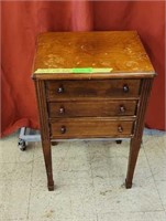 Wooden side table - measures 16.5"x13"x26"