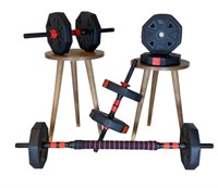 MULTIFUNCTIONAL 2 IN 1 DUMBBELLS/BARBELL SET