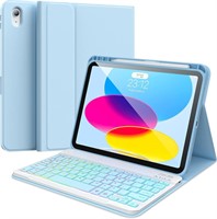 $31  iPad 10th Gen Case & Keyboard (10.9) Sky Blue